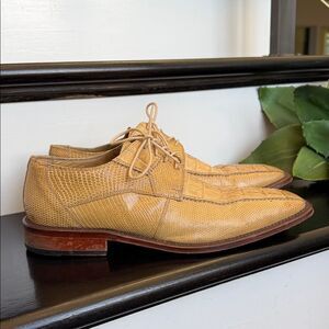 David Eden Genuine Leather Exotic Square-Toe Oxford Shoes Men’s 9.5 Designer